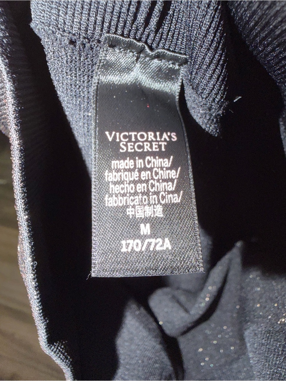 Victorias Secret Womens Metallic Seamless Contour Leggings Grey Black Medium - Picture 10 of 10
